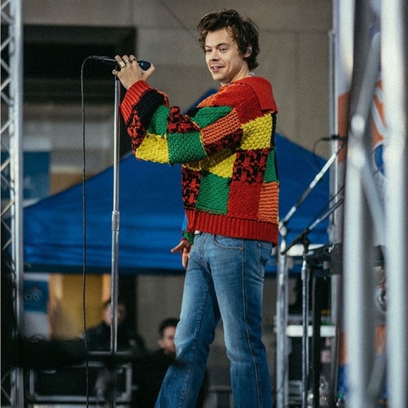 Harry Styles inspired cardigan, JW Anderson Patchwork inspired, handmade - Picture 4 of 4